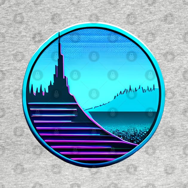 Synthwave alien world cyberpunk sticker by SJG-digital